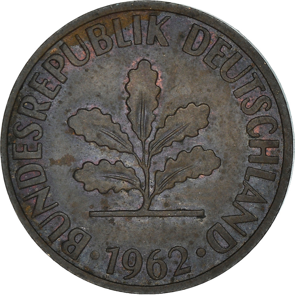 Münze, Bundesrepublik Deutschland, 2 Pfennig, 1962, Munich, S, Bronze, KM:106