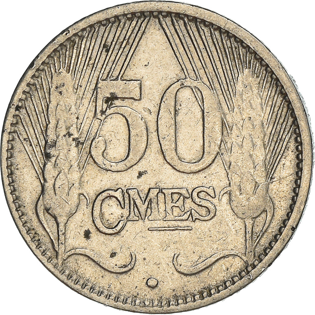 Coin, Luxembourg, Charlotte, 50 Centimes, 1930, EF(40-45), Nickel, KM:43