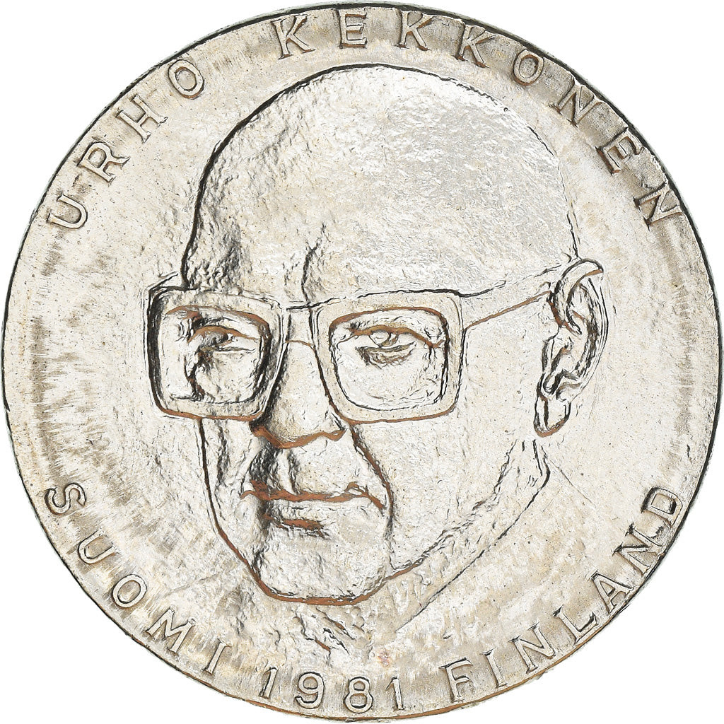 Coin, Finland, 50 Markkaa, 1981, Président Kekkonen, MS(63), Silver, KM:59