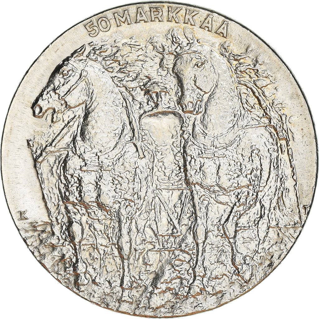 Coin, Finland, 50 Markkaa, 1981, Président Kekkonen, MS(63), Silver, KM:59