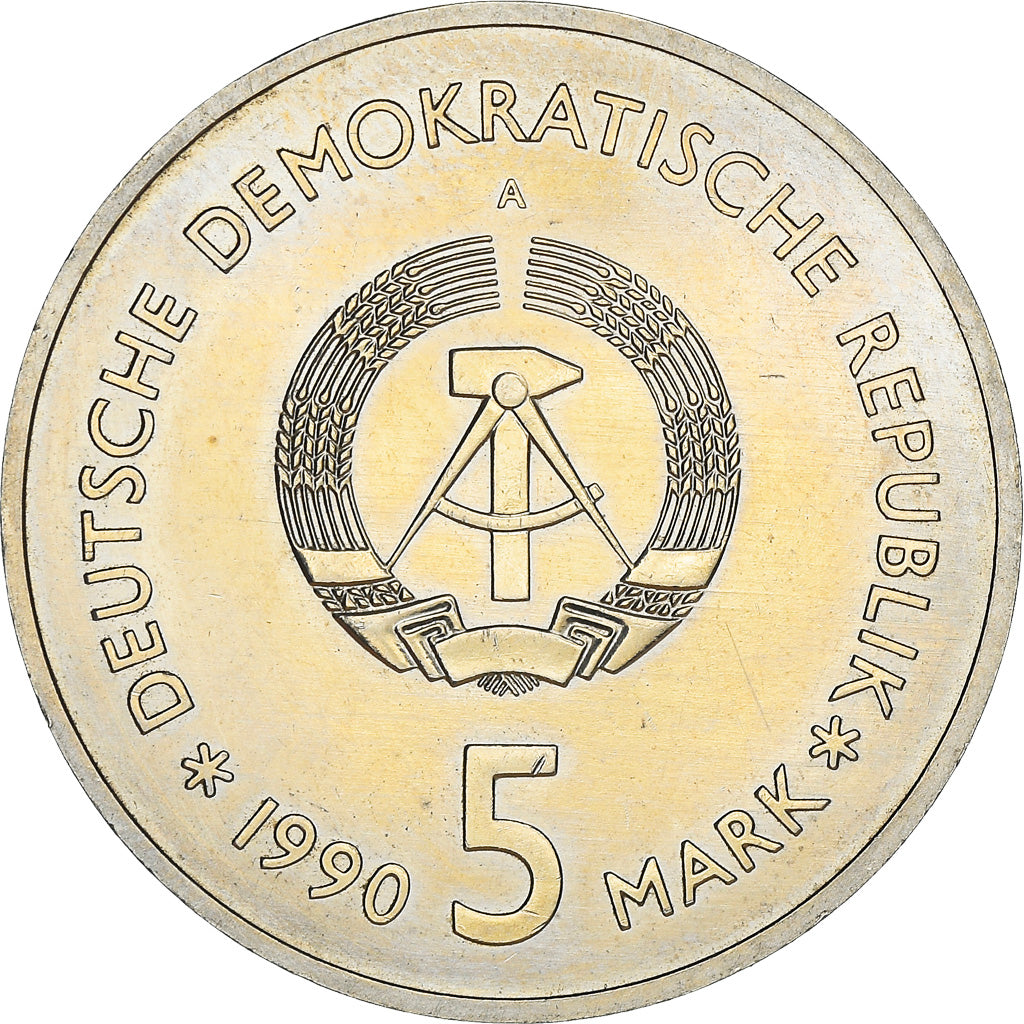 Monnaie, GERMAN-DEMOCRATIC REPUBLIC, 5 Mark, 1990, Berlin, SPL