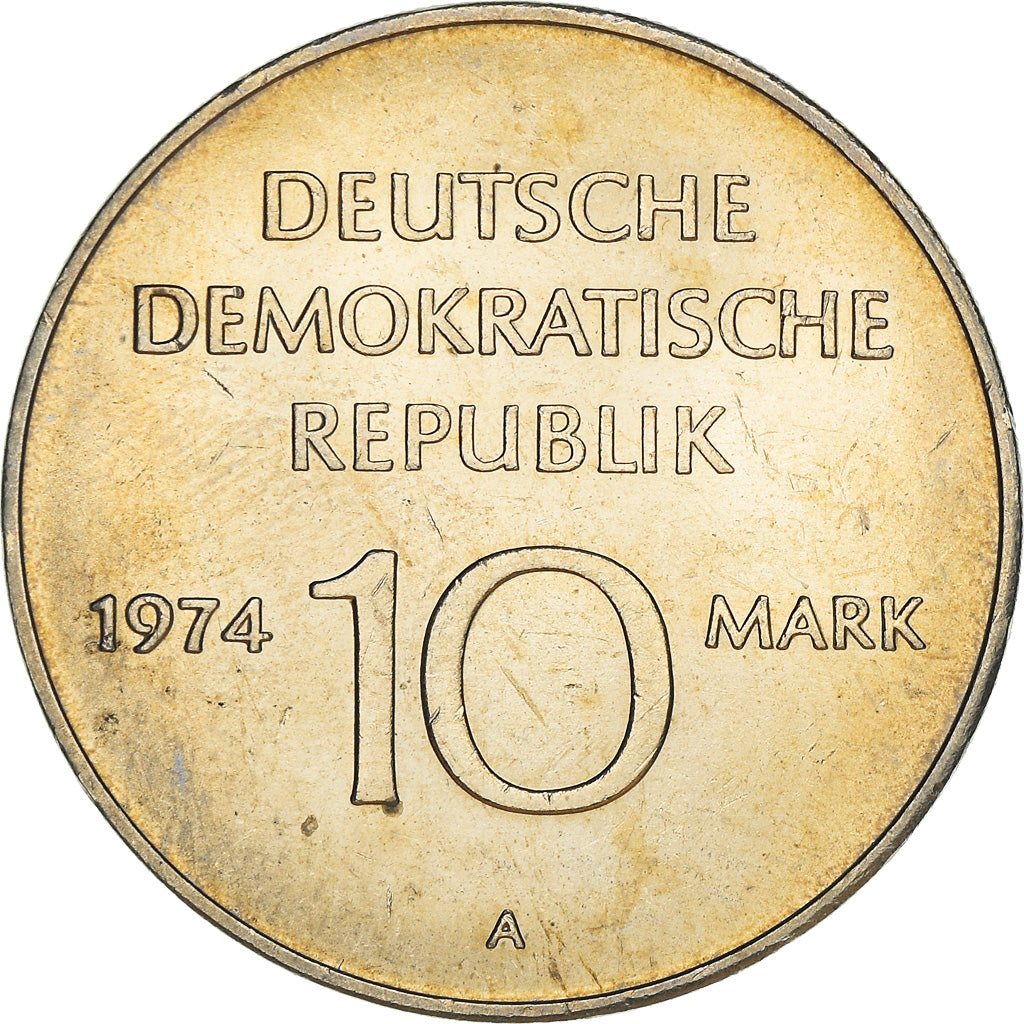 Coin, GERMAN-DEMOCRATIC REPUBLIC, 10 Mark, 1974, Berlin, EF(40-45)