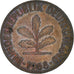 Coin, GERMANY - FEDERAL REPUBLIC, 2 Pfennig, 1968, Hambourg, EF(40-45), Copper