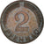Moneta, GERMANIA - REPUBBLICA FEDERALE, 2 Pfennig, 1968, Karlsruhe, MB+, Bronzo