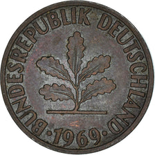 Moneta, GERMANIA - REPUBBLICA FEDERALE, 2 Pfennig, 1969, Munich, BB, Acciaio