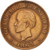 Munten, Haïti, 10 Centimes, 1863, ZF, Bronze, KM:40
