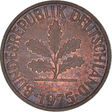 Coin, GERMANY - FEDERAL REPUBLIC, 2 Pfennig, 1975, Hambourg, VF(30-35), Copper