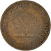 Coin, GERMANY - FEDERAL REPUBLIC, 2 Pfennig, 1967, Karlsruhe, EF(40-45), Bronze