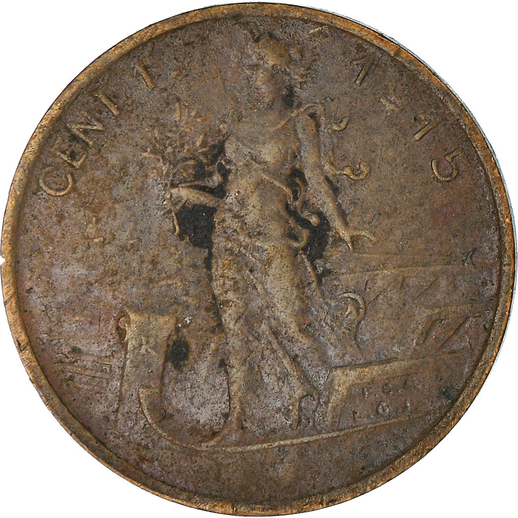 Coin, Italy, Centesimo, 1915, VF(20-25), Cuivre, KM:40