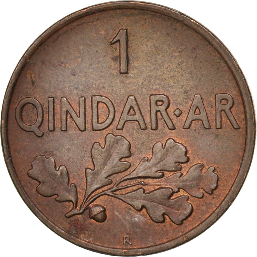 Monnaie, Albania, Zog I, Qindar Ar, 1935, Rome, SUP, Bronze, KM:14