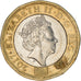 Moneda, Gran Bretaña, Pound, 2017, BC+, Bimetálico