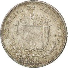 Costa Rica, 5 Centavos, 1887, SPL, Argento, KM:125