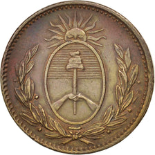 Argentinien, BUENOS AIRES, Decimo, 1823, AU(55-58), Copper, KM:1