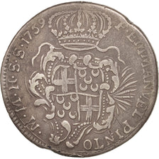 Moneda, MALTA, ORDEN DE, Emmanuel Pinto, Xv (15) Tari, 1759, BC+, Plata, KM:257