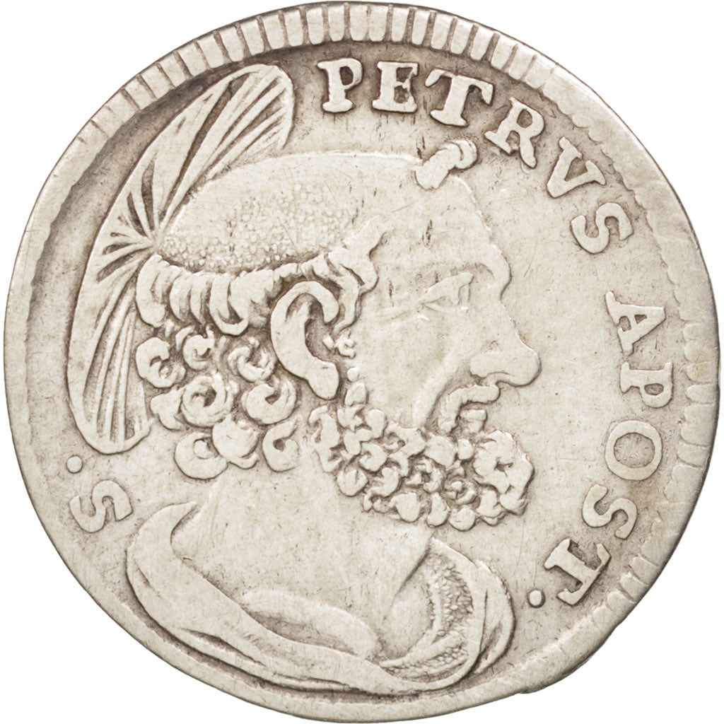 États italiens, PAPAL STATES, Benedict XIV, Grosso, 1746, TB+, Argent, KM:927