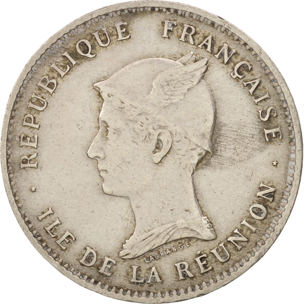 Coin, Réunion, 50 Centimes, 1896, EF(40-45), Copper-nickel, KM:4