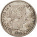Munten, Spanje, Isabel II, 40 Centimos, 1866, ZF, Zilver, KM:628.2