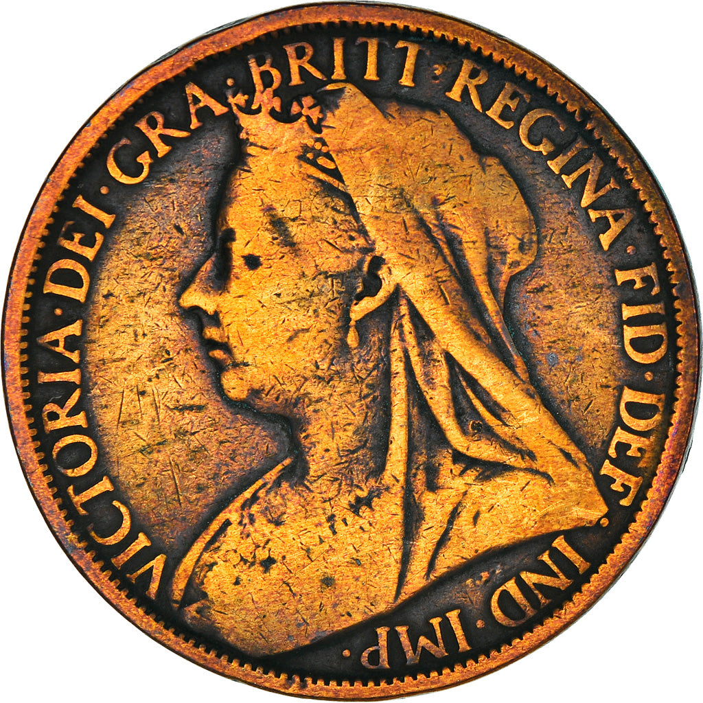 Coin, Great Britain, Victoria, Penny, 1900, VF(20-25), Bronze, KM:790