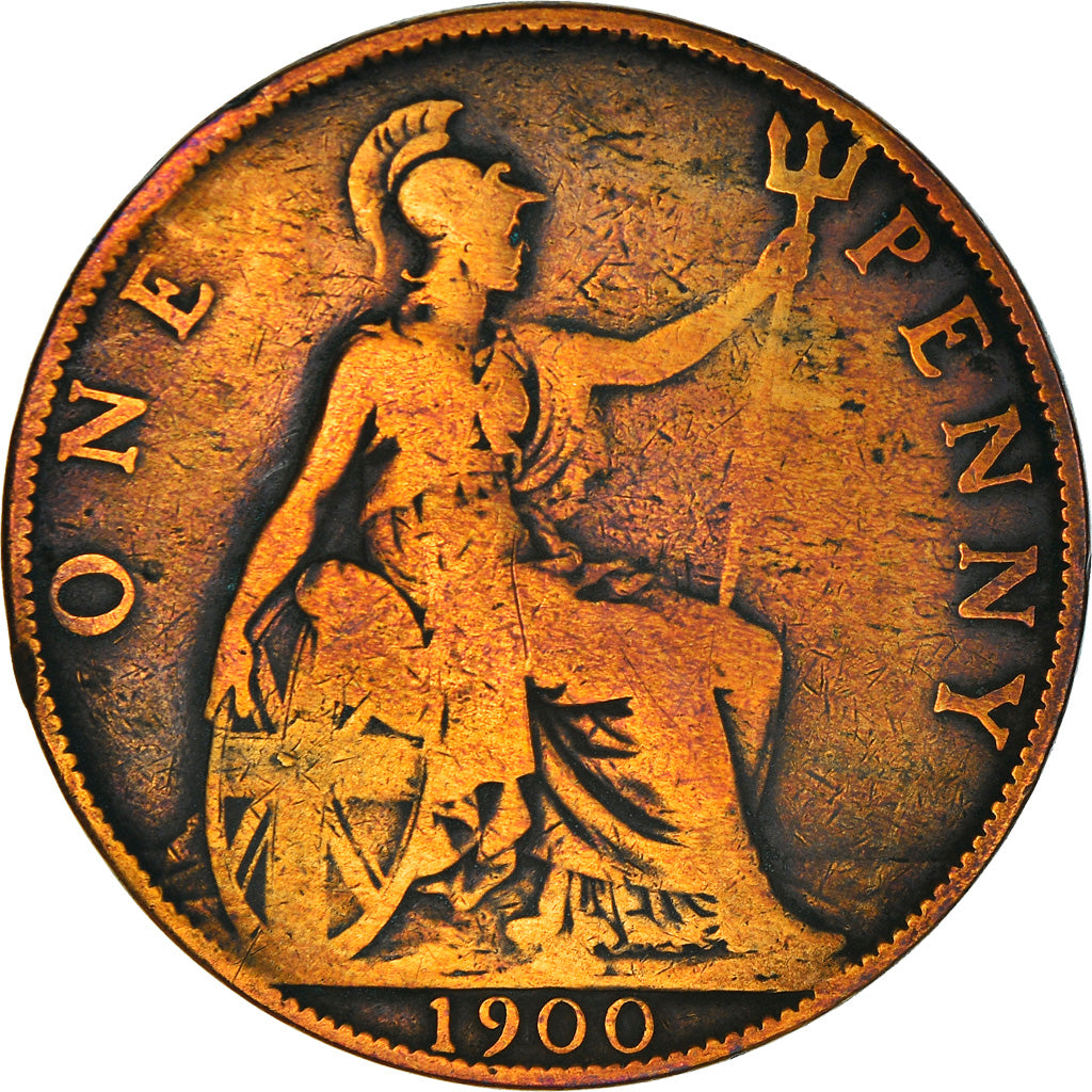 Coin, Great Britain, Victoria, Penny, 1900, VF(20-25), Bronze, KM:790