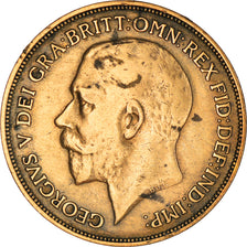 Coin, Great Britain, George V, Penny, 1917, VF(20-25), Bronze, KM:810
