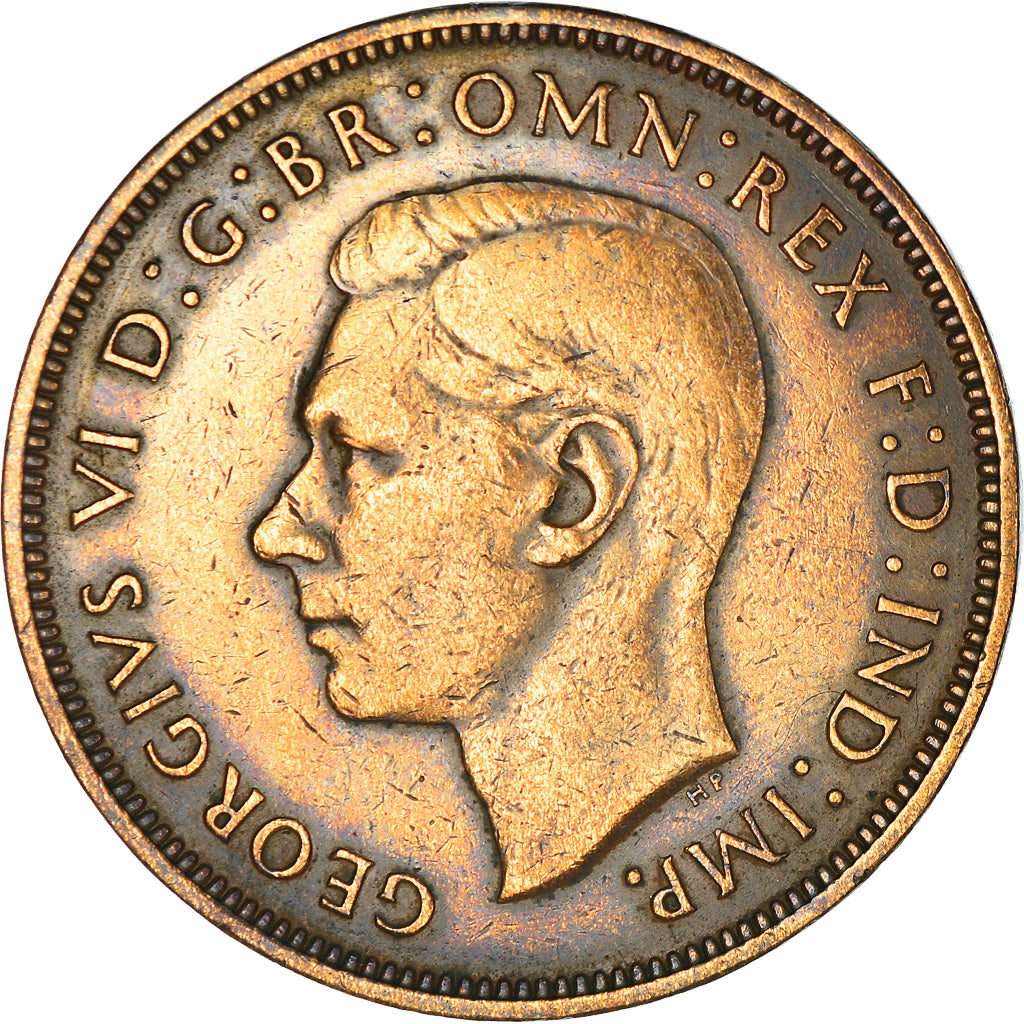 Münze, Großbritannien, George VI, Penny, 1947, S+, Bronze, KM:845