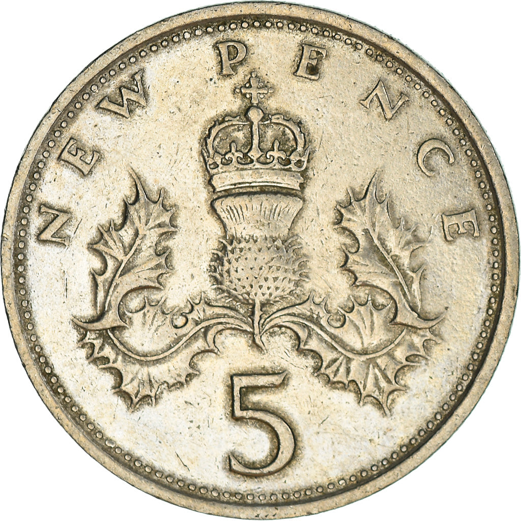 Coin, Great Britain, George VI, 5 New Pence, 1947, EF(40-45), Copper-nickel