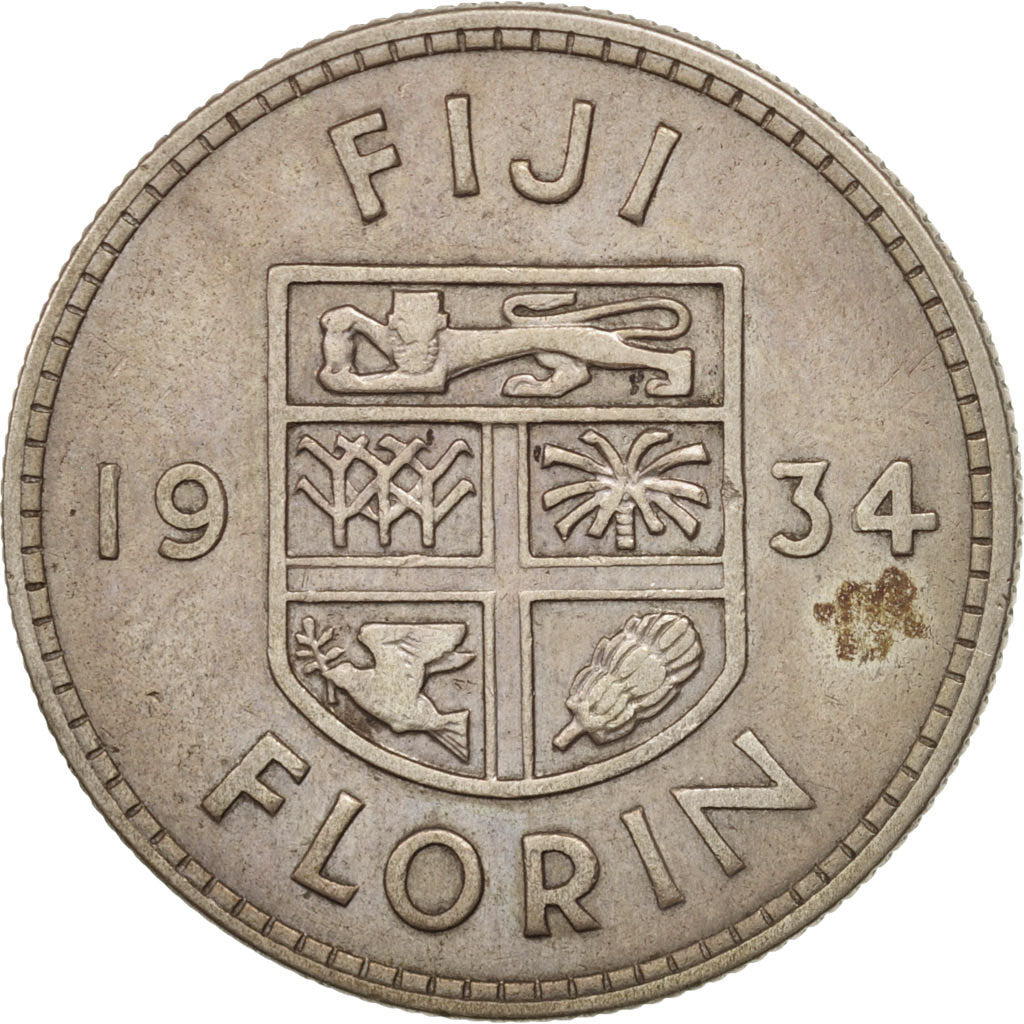 Moneta, Figi, George V, Florin, 1934, BB, Argento, KM:5