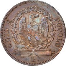 Moneta, DEPARTAMENTY WŁOSKIE, ROMAN REPUBLIC, Baiocco, 1849, Roma, AU(50-53)