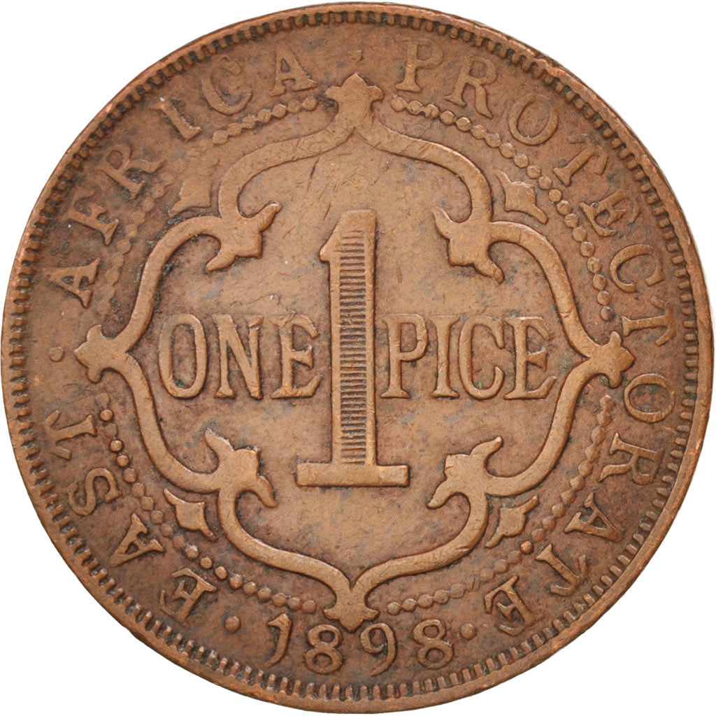 Monnaie, EAST AFRICA, Victoria, Pice, 1898, TTB, Bronze, KM:1