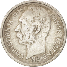 Danish West Indies, Christian IX, 10 Cents, 50 Bit, 1905, Copenhagen, TTB, Ar...