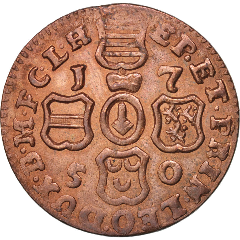 Moneta, LIEGE, John Theodore, Liard, 1750, Liege, SPL, Rame, KM:155