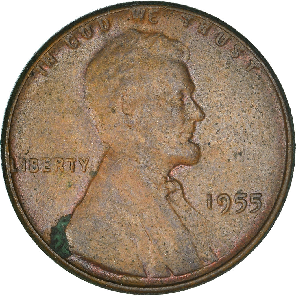 Moneta, Stati Uniti, Lincoln Cent, Cent, 1955, U.S. Mint, Philadelphia, MB+