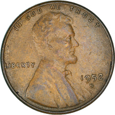 Coin, United States, Lincoln Cent, Cent, 1952, U.S. Mint, San Francisco