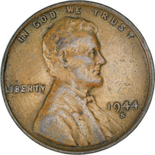 Coin, United States, Lincoln Cent, Cent, 1944, U.S. Mint, San Francisco