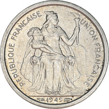 Coin, FRENCH OCEANIA, Franc, 1949, MS(63), Aluminum, KM:2