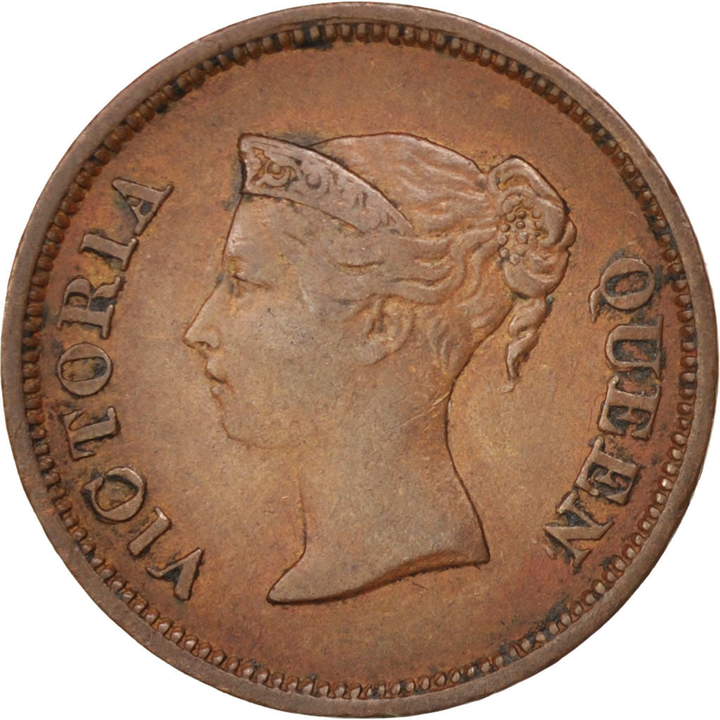 Moneta, Insediamenti dello Stretto, Victoria, 1/4 Cent, 1845, BB, Rame, KM:1