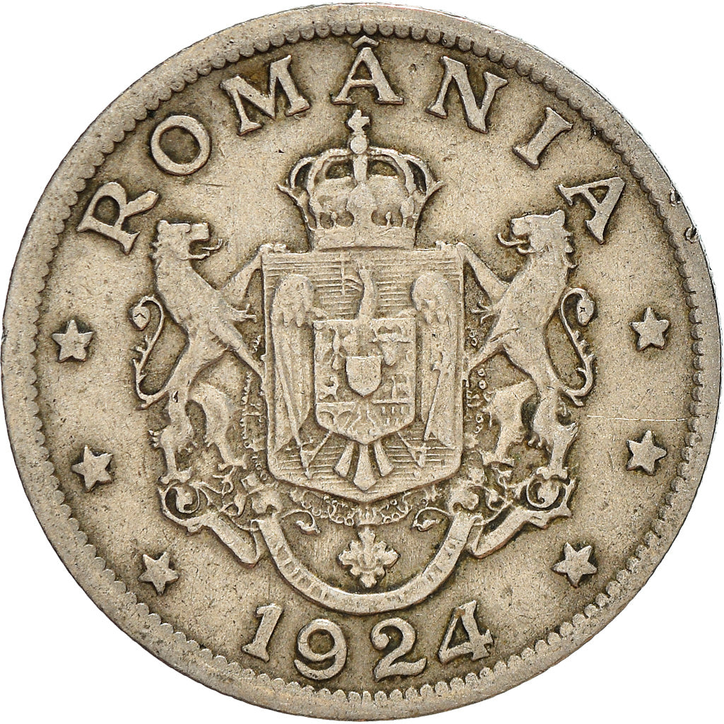 Coin, Romania, Ferdinand I, 2 Lei, 1924, Poissy, EF(40-45), Copper-nickel, KM:47