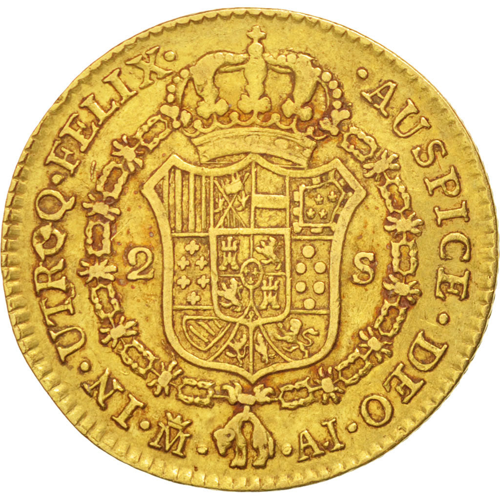 Coin, Spain, Charles IV, 2 Escudos, 1808, Madrid, EF(40-45), Gold, KM:435.1