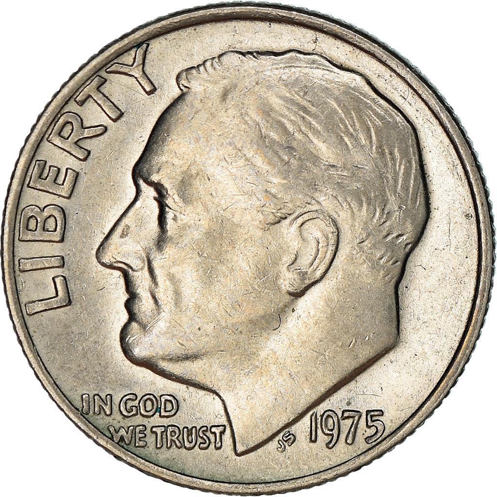 Coin, United States, Roosevelt Dime, Dime, 1975, U.S. Mint, Philadelphia