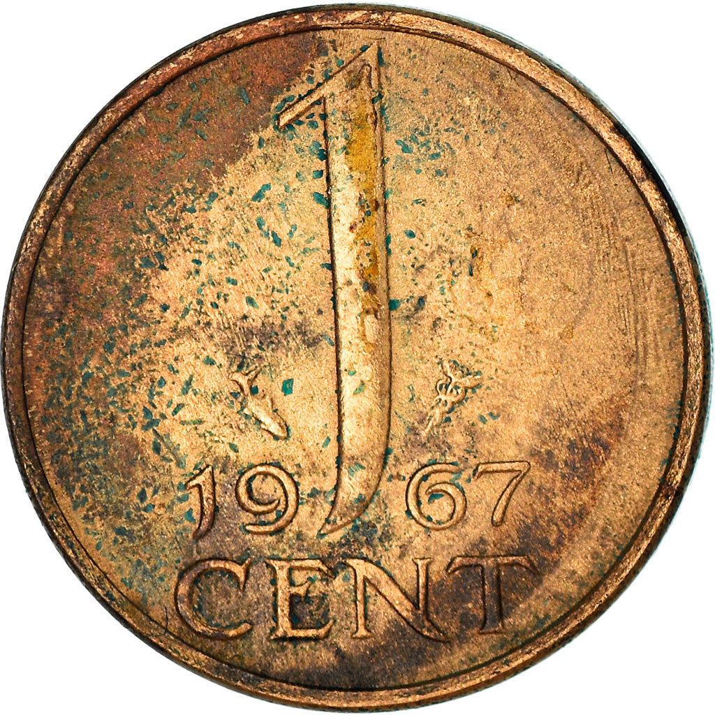 Moneta, Paesi Bassi, Juliana, Cent, 1967, MB, Bronzo, KM:180