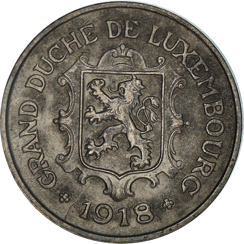 Coin, Luxembourg, Charlotte, 10 Centimes, 1918, EF(40-45), Iron, KM:31
