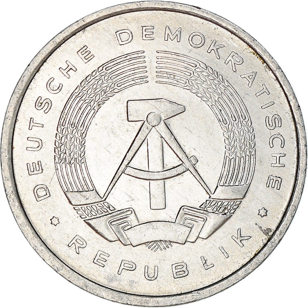 Coin, GERMAN-DEMOCRATIC REPUBLIC, 5 Pfennig, 1989, Berlin, EF(40-45), Aluminum