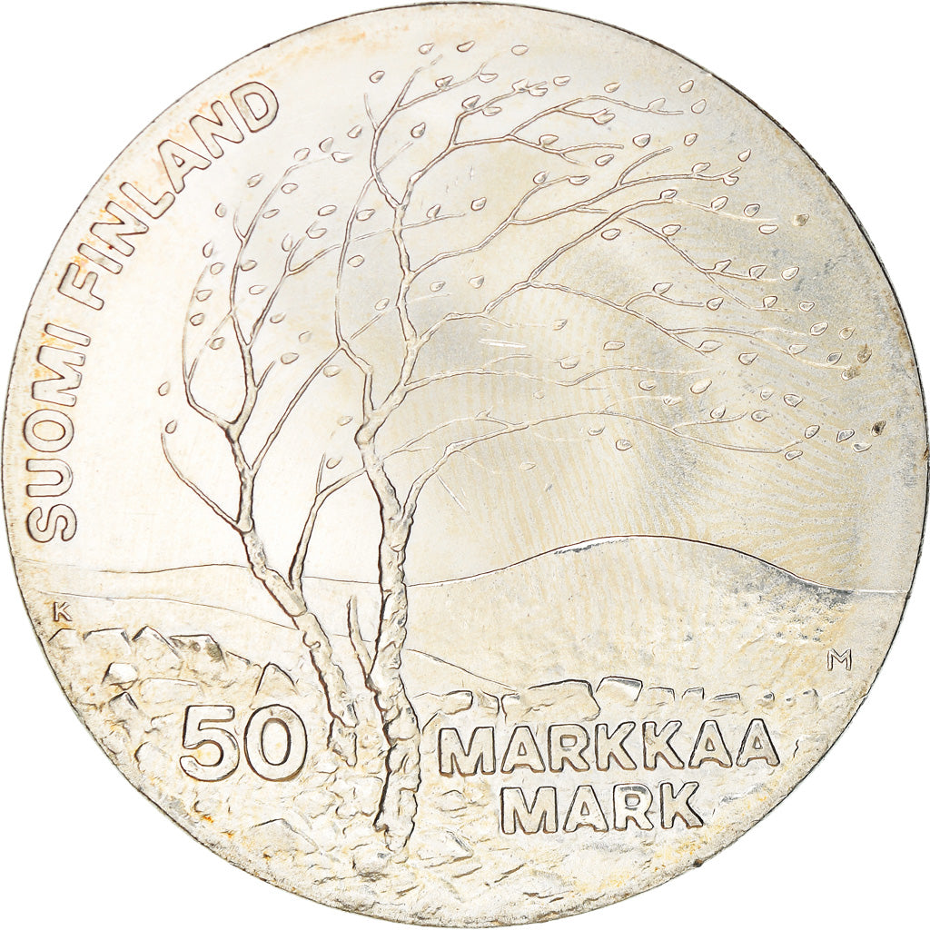 Coin, Finland, 50 Markkaa, 1983, AU(55-58), Silver, KM:61