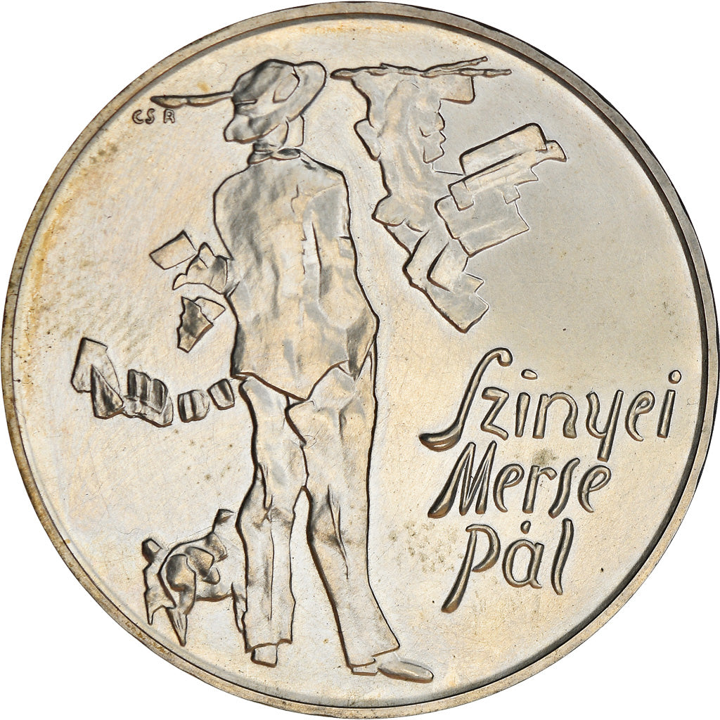 Coin, Hungary, Pal Szinyei Merse, 200 Forint, 1976, MS(63), Silver, KM:608