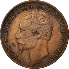 Coin, Sweden, Oscar I, 5 Öre, 1858, EF(40-45), Bronze, KM:690