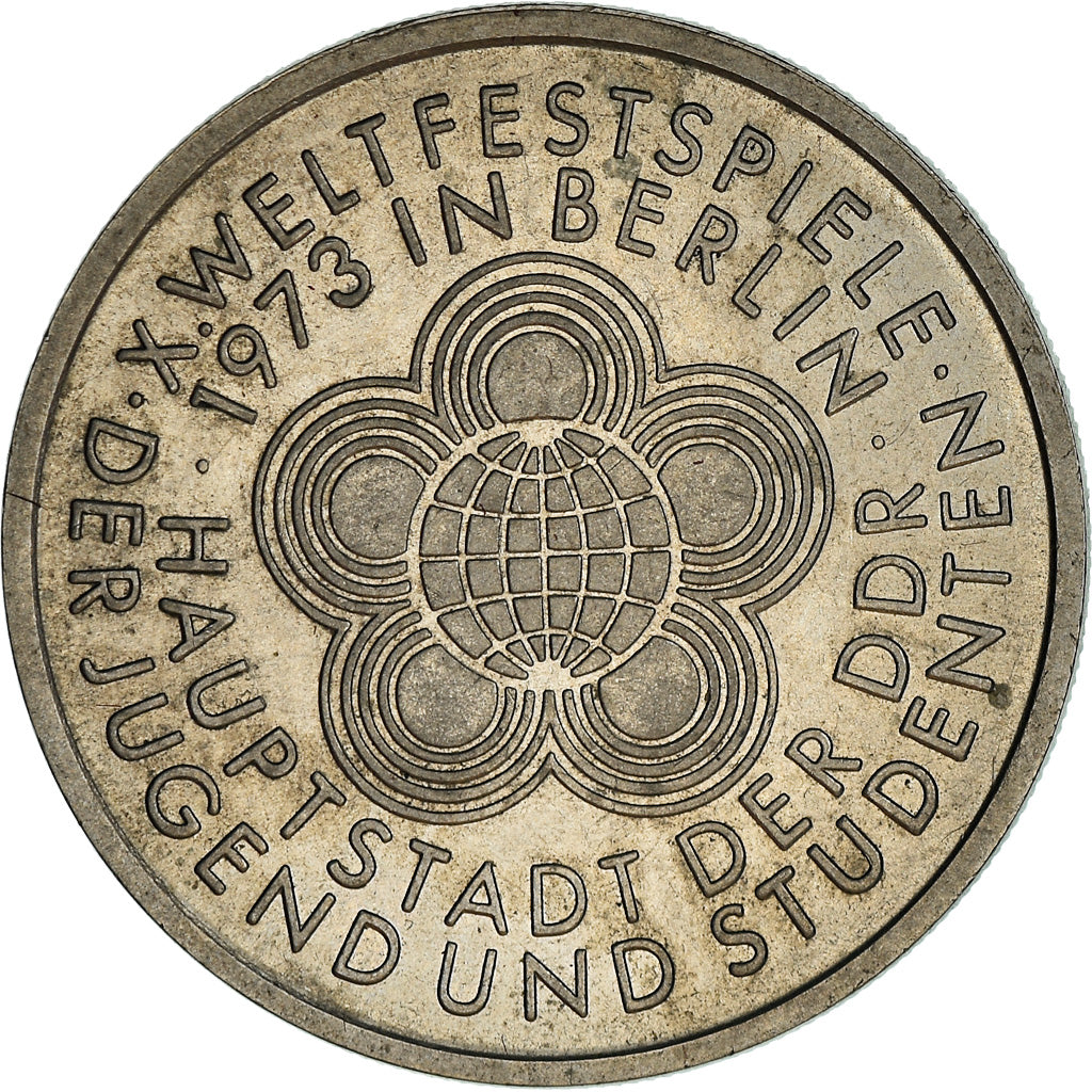 Coin, GERMAN-DEMOCRATIC REPUBLIC, 10 Mark, 1973, Berlin, VF(30-35)