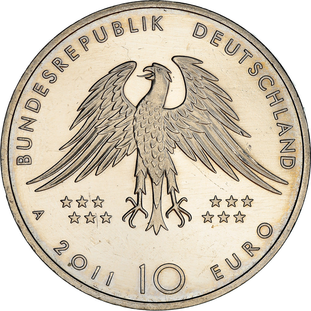 GERMANIA - REPUBBLICA FEDERALE, 10 Euro, 2011, Berlin, SPL-, Rame-nichel, KM:301