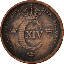 Svezia, Carl XIV Johan, 1/3 Skilling, 1839, BB, Rame, KM:640