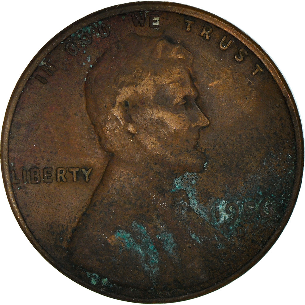 Moneta, USA, Lincoln Cent, Cent, 1956, U.S. Mint, Denver, VF(30-35), Mosiądz