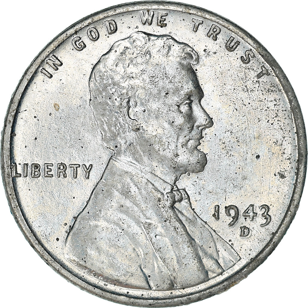 Coin, United States, Lincoln Cent, Cent, 1943, U.S. Mint, Denver, EF(40-45)